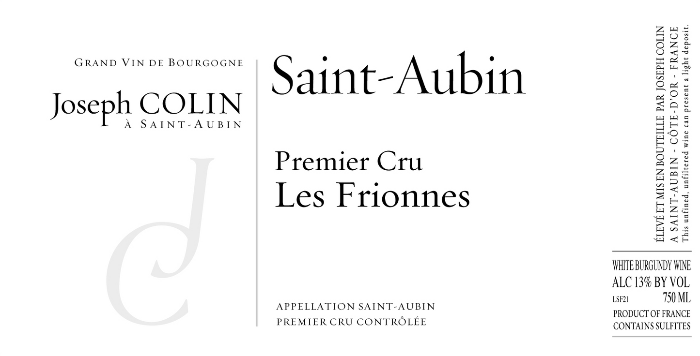 Saint-Aubin 1er "Les Frionnes", Joseph Colin 2023