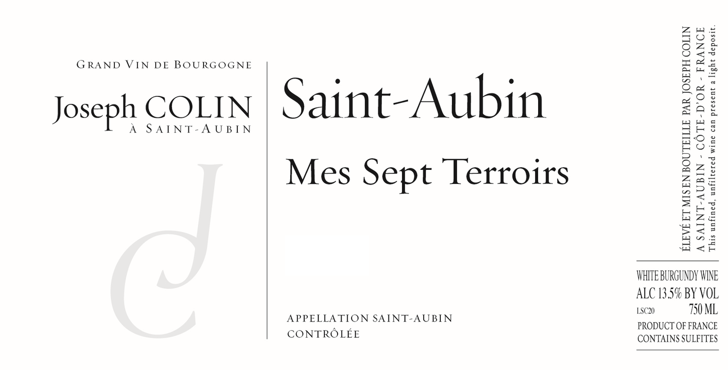 Saint-Aubin "Mes Sept Terroirs", Joseph Colin 2023