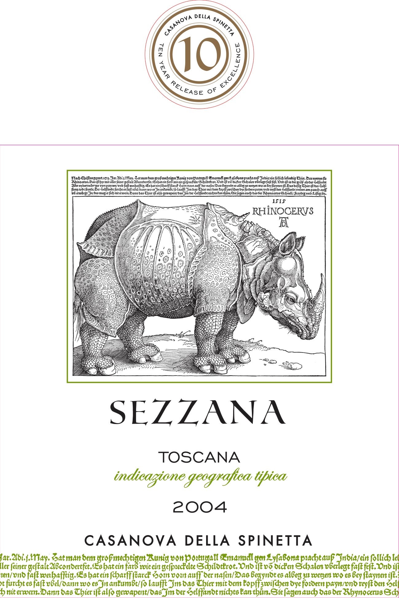 "Sezzana 10 Year Release", Casanova Della Spinetta [Wood] 2009