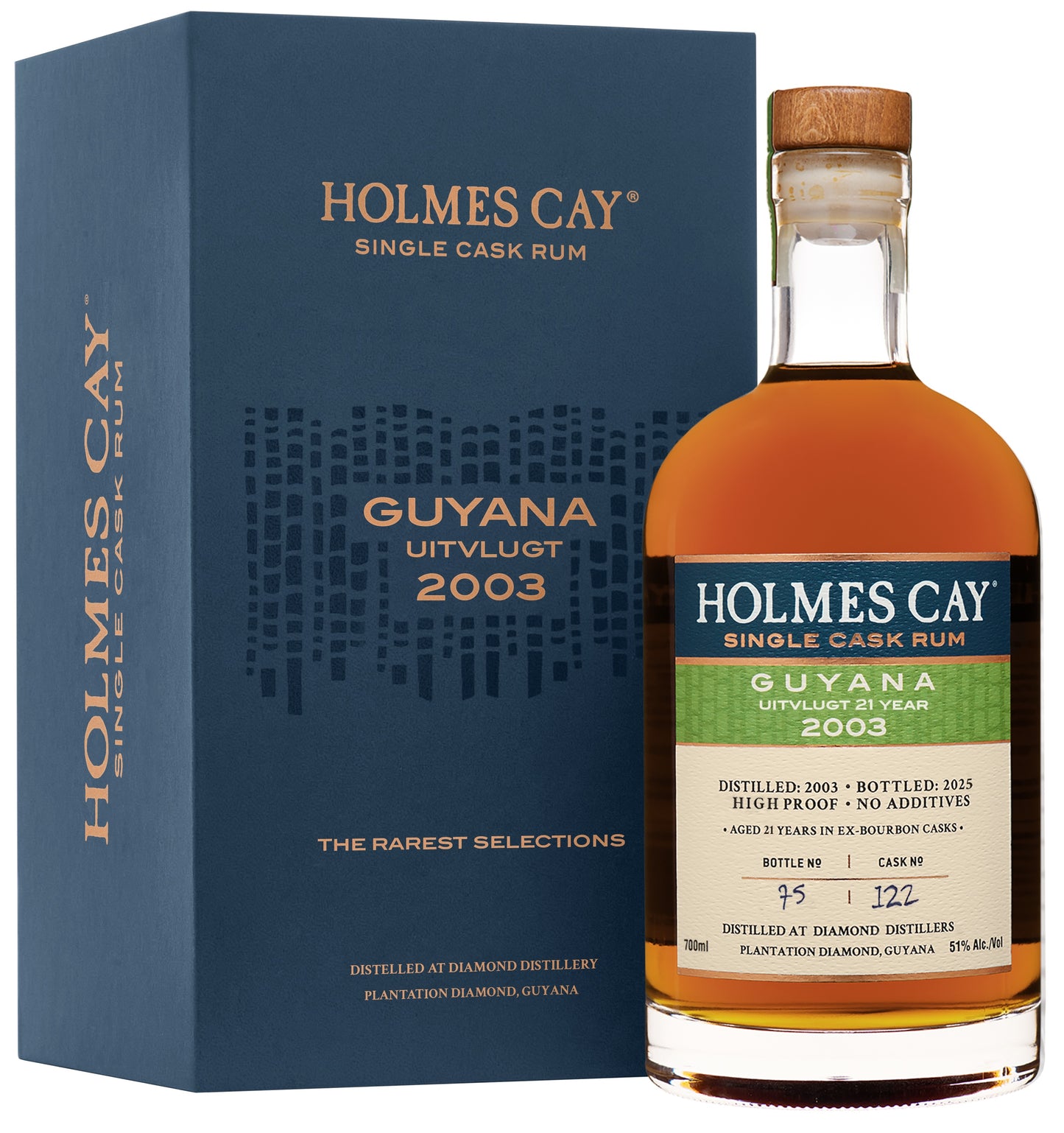 Single Cask Rum, 'Guyana - Uitvlugt 2003 - 21 Year', Holmes Cay
