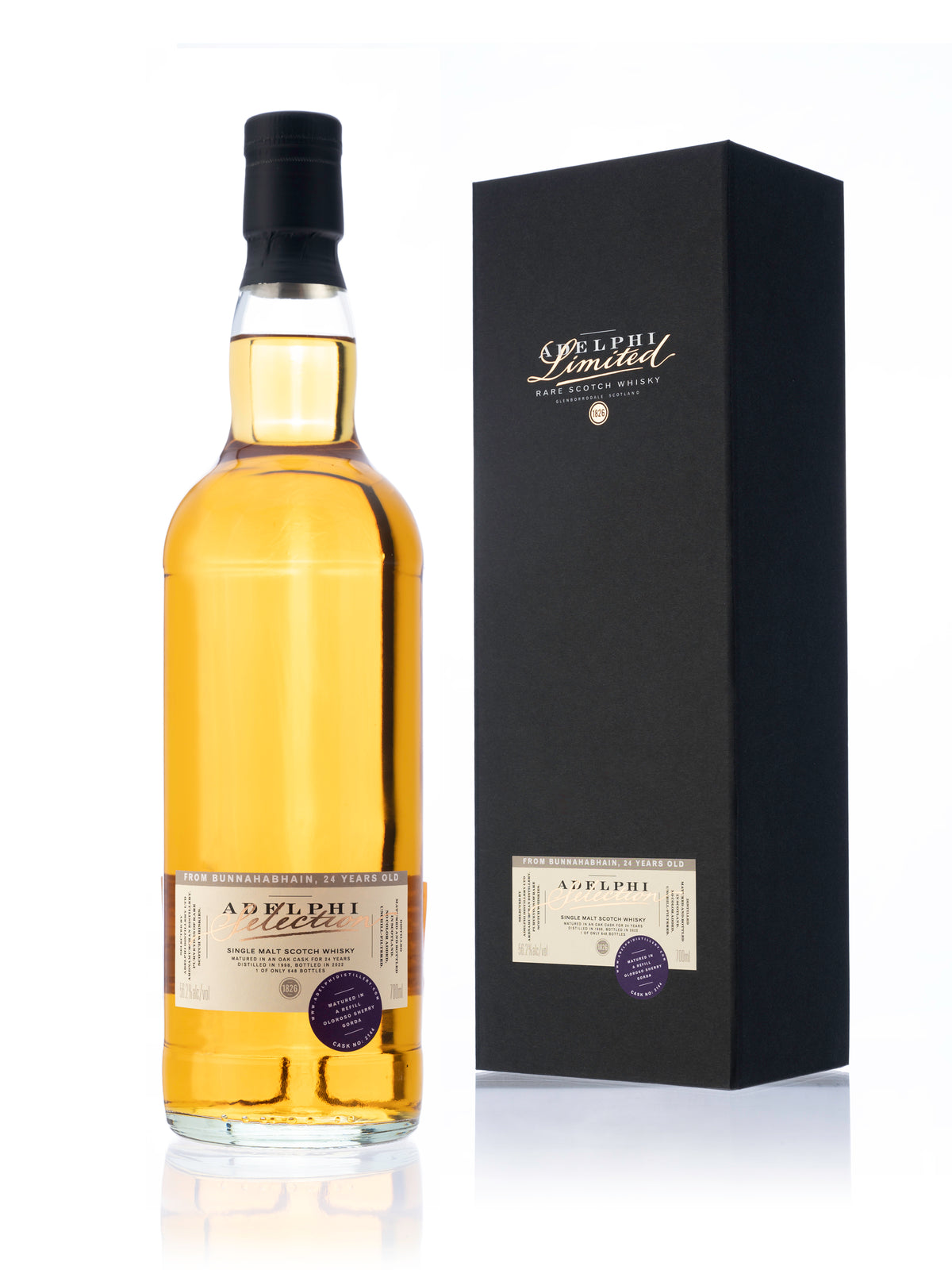 Single Malt Scotch Whisky, 'Bunnahabhain 24yr', Adelphi Selections 1998