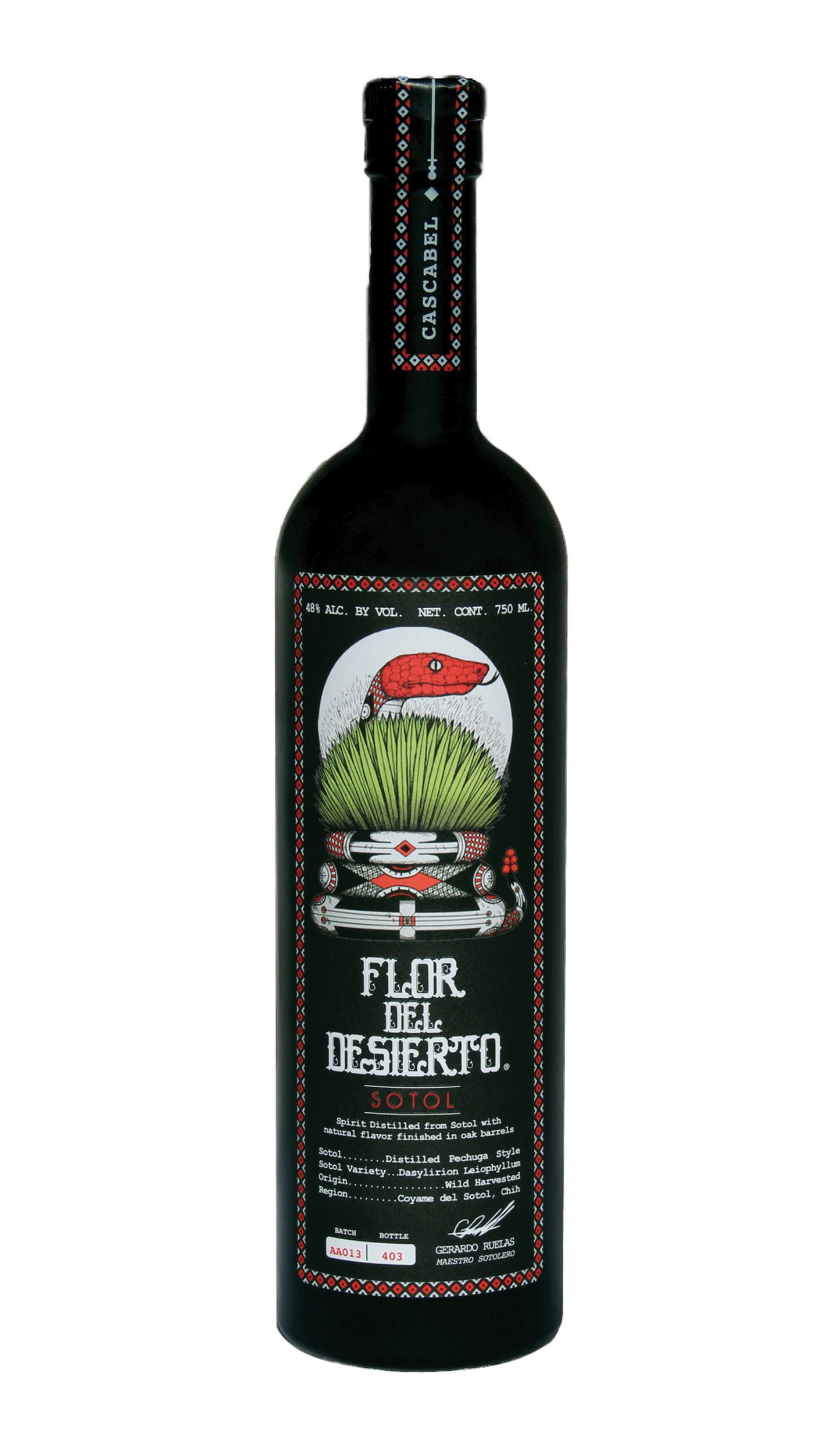 Sotol, Sotol Cascabel, 'Snake Pechuga', Flor Del Desierto [Black Bottle]