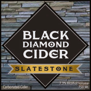 Sparkling Dry Cider 'SlateStone', Black Diamond Cider
