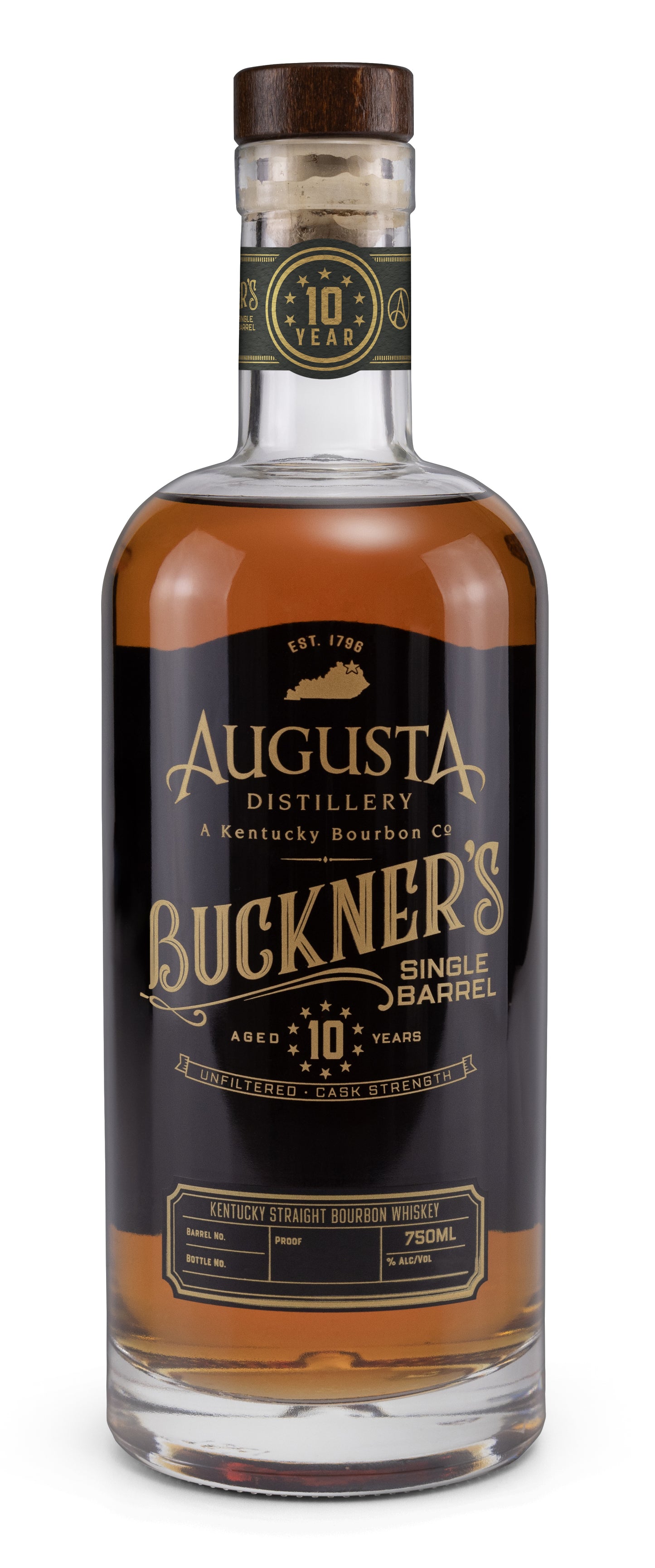 Straight Bourbon Whiskey, 'Buckner'S 10', Cask Strength Single Barrel, Augusta D