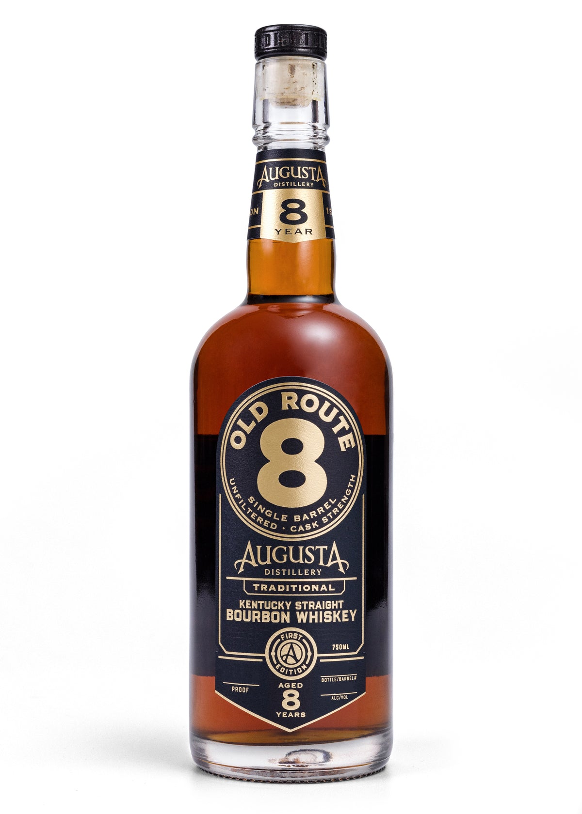 Straight Bourbon Whiskey, 'Old Route 8', Cask Strength Single Barrel, Augusta Di