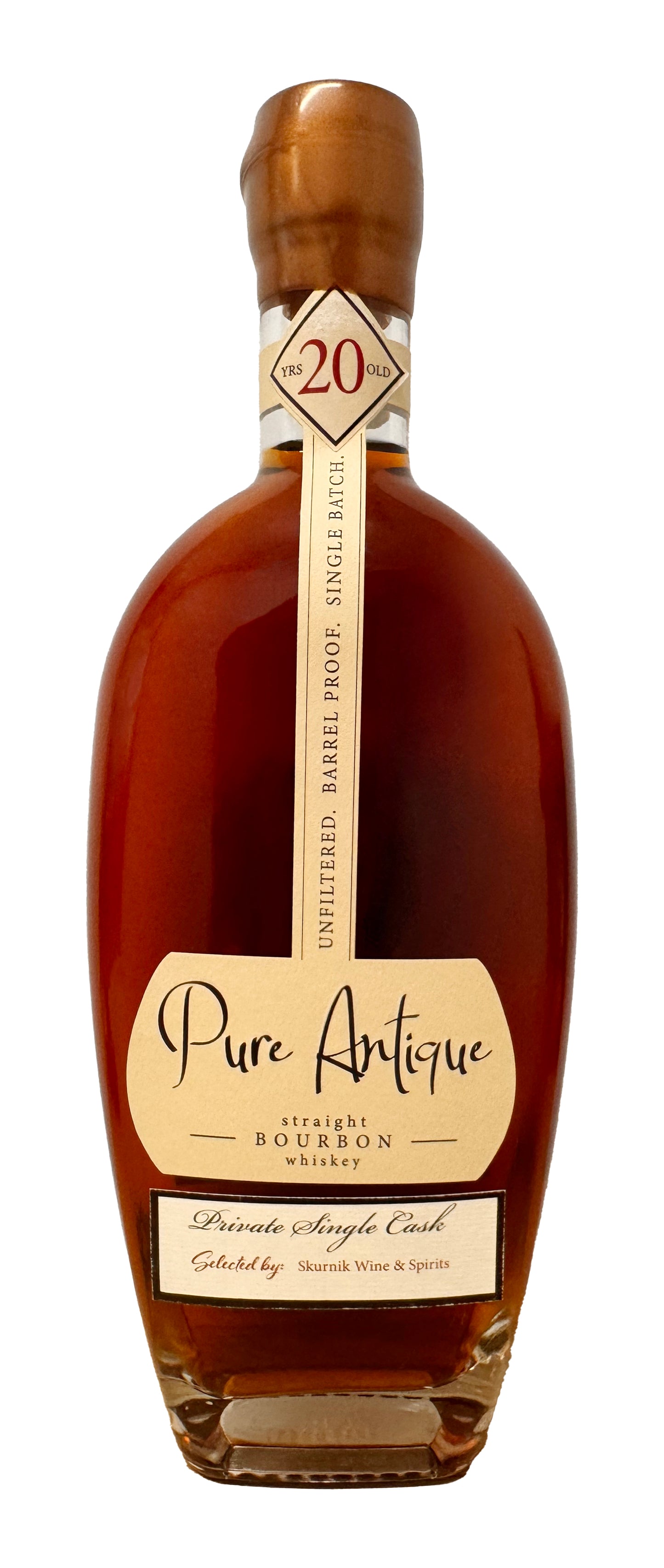 Straight Bourbon Whiskey, Pure Antique, 20yr 9th Fl Skurnik Selection (B40), Pre