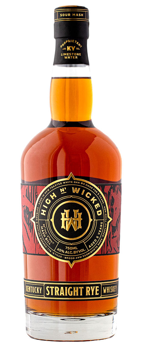 Straight Rye Whiskey, 5 Year, High N' Wicked