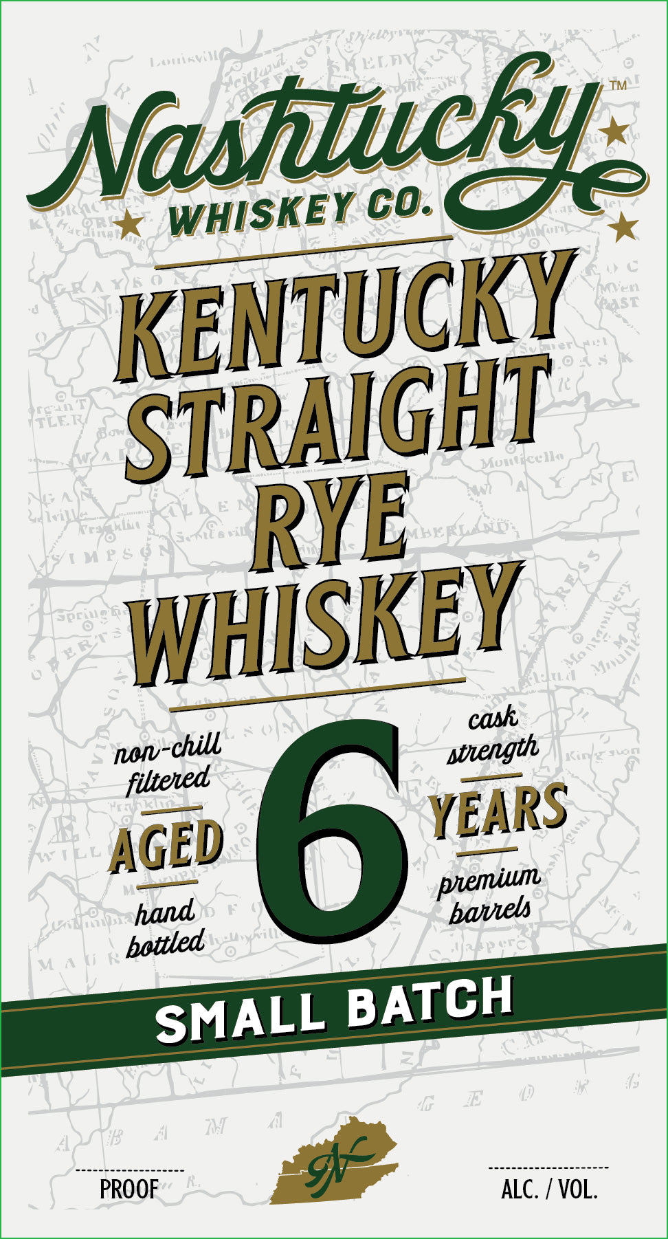 Straight Rye Whiskey, Small Batch, Nashtucky