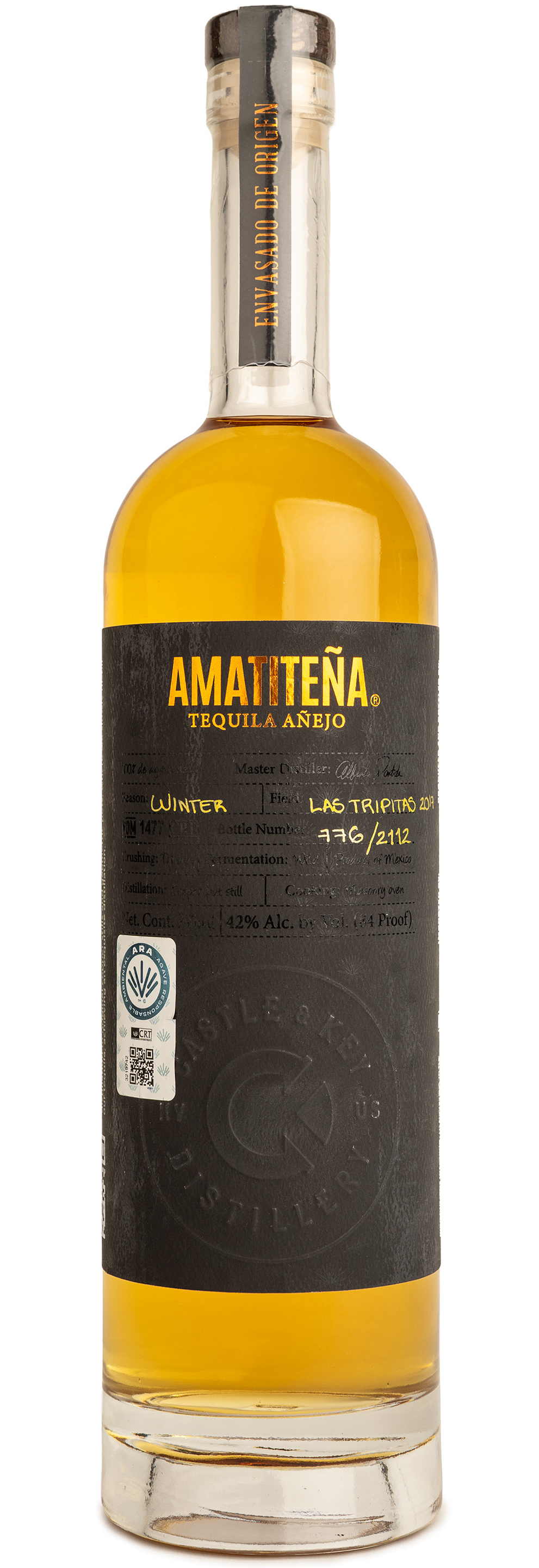Tequila Anejo, 'Castle & Key Barrel Aged', Amatitena