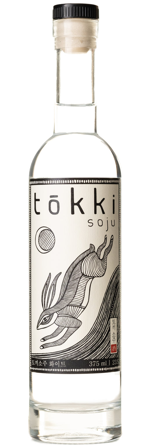 White Label (23% abv), Tokki Soju