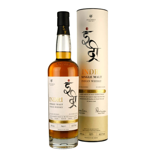 Indri Trini Indian Single Malt Whisky The Three Wood 750ml