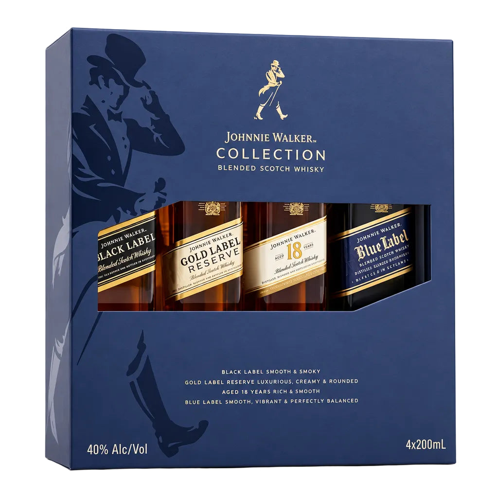 Johnnie Walker Collection Gift 4 Pack 200ml