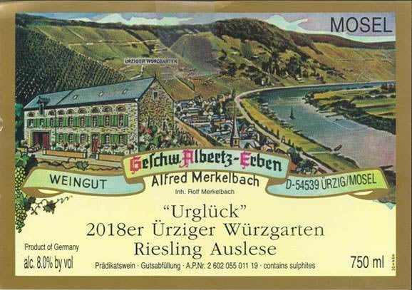 Urziger Wurzgarten 'Urgluck' Riesling Auslese, Merkelbach 2023