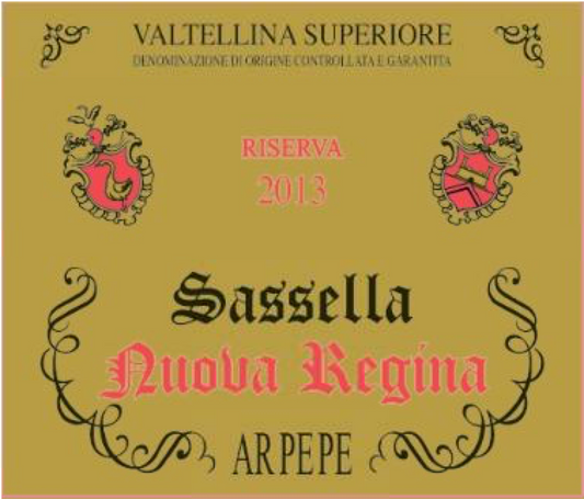 Valtellina Superiore Riserva Sassella 'Nuova Regina', ARPEPE 2016