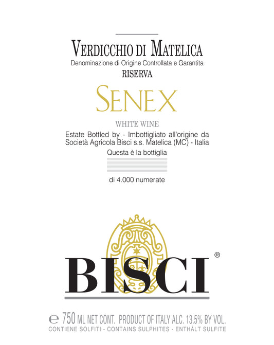 Verdicchio di Matelica Riserva 'Senex', Bisci 2019