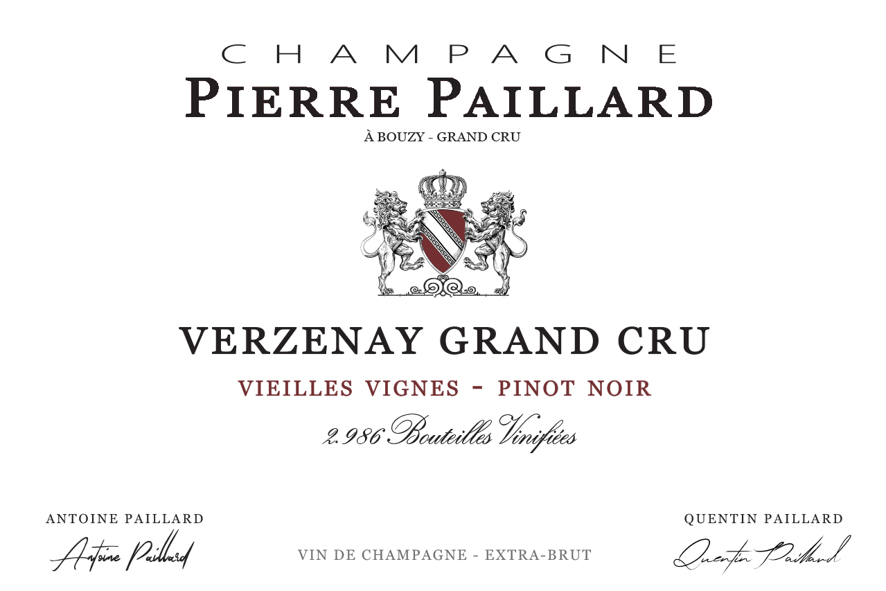 "Verzenay Grand Cru" Blanc de Noirs Extra Brut, Champagne Pierre Paillard 2019