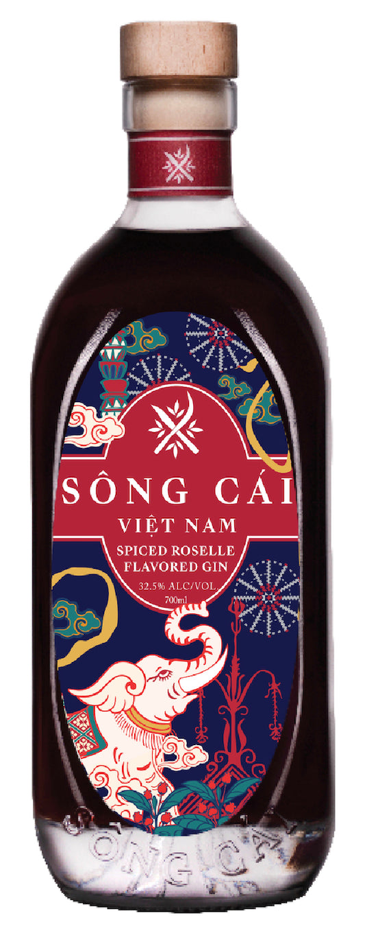 Vietnam Spiced Roselle Gin, Song Cai Distillery