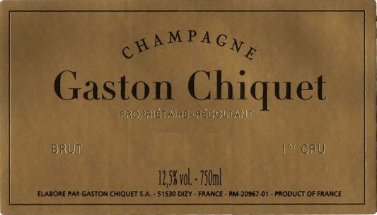 "Carte D'Or Millesime" 1er Cru Brut, Champagne Gaston Chiquet 2019