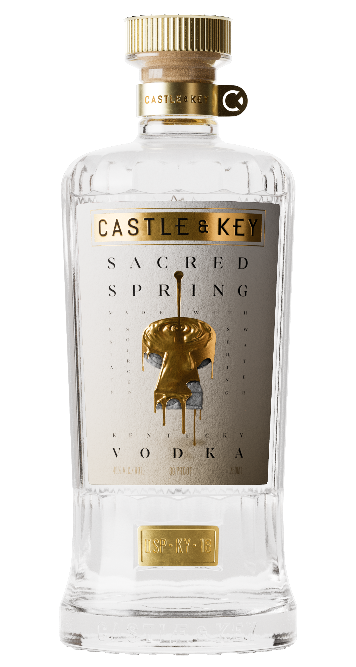 Vodka, 'Sacred Spring', Castle & Key