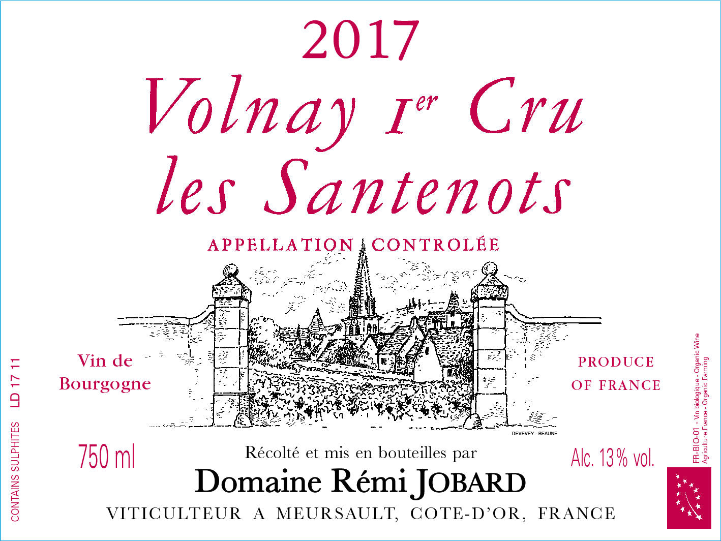 Volnay 1er "Santenots", Domaine Remi Jobard [Wood Case] 2022