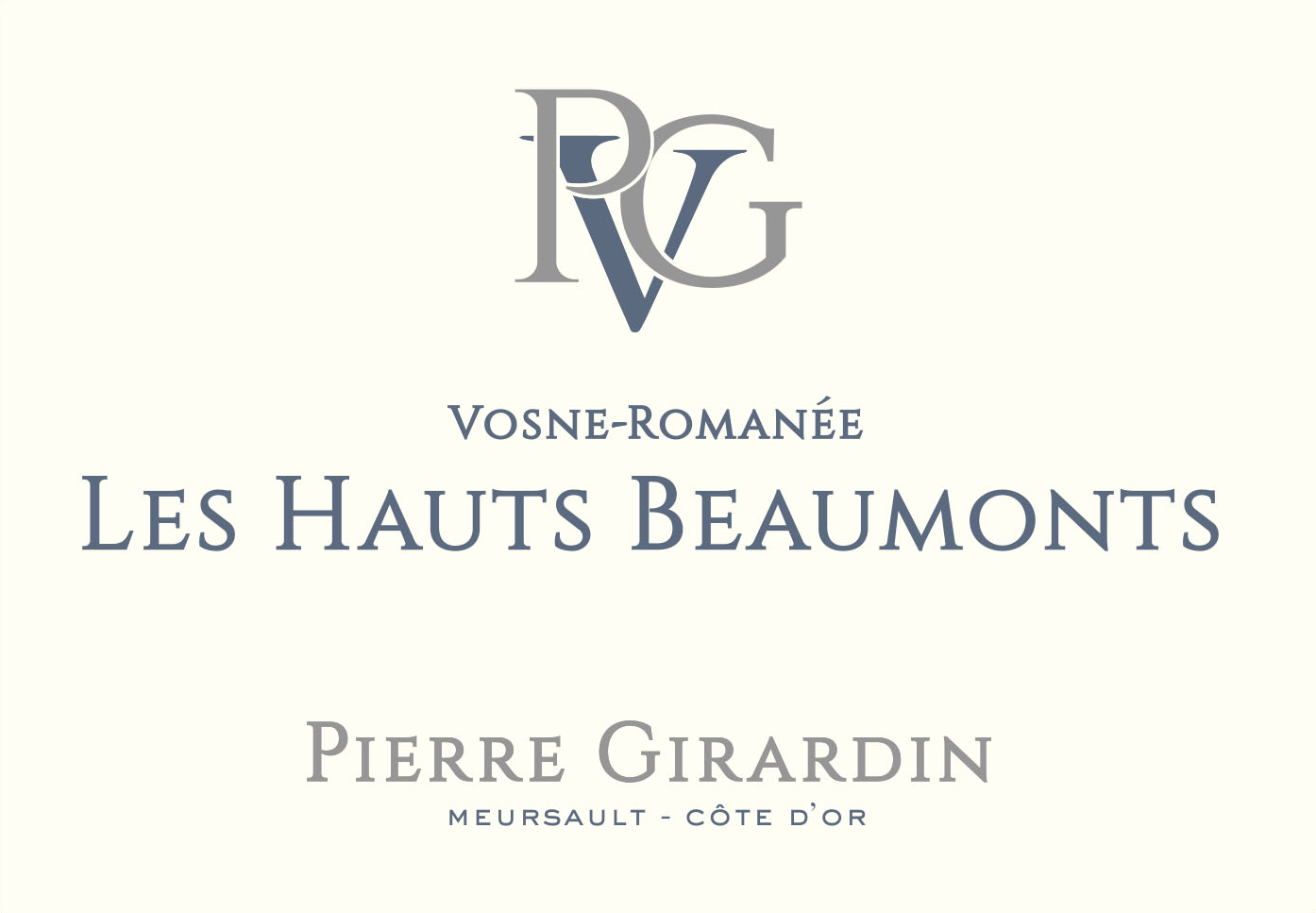 Vosne-Romanee "Les Hauts Beaumonts", Pierre Girardin 2022