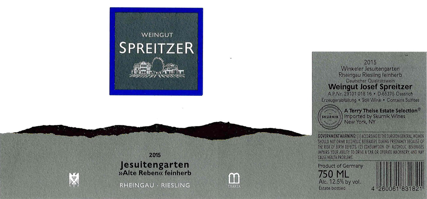 Winkeler Jesuitengarten Alte Reben Riesling Feinherb, Spreitzer 2023