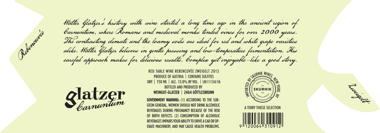 Zweigelt 'Carnuntum Cuvee', Glatzer 2022