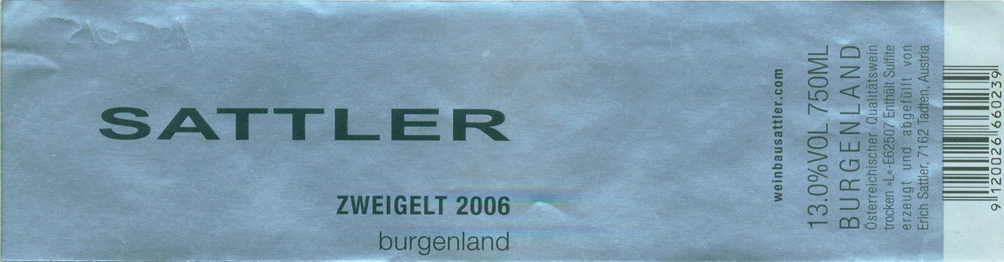 Zweigelt, Sattler