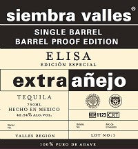Siembra Valles Tequila Extra Anejo Elisa