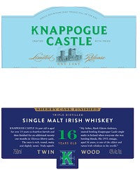 Knappogue Castle Irish Whiskey Single Malt 16 Year Twin Wood