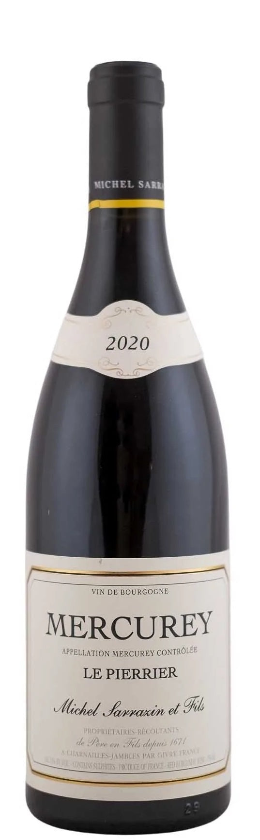 Mercurey Rouge "Le Pierrier", Michel Sarrazin 2020