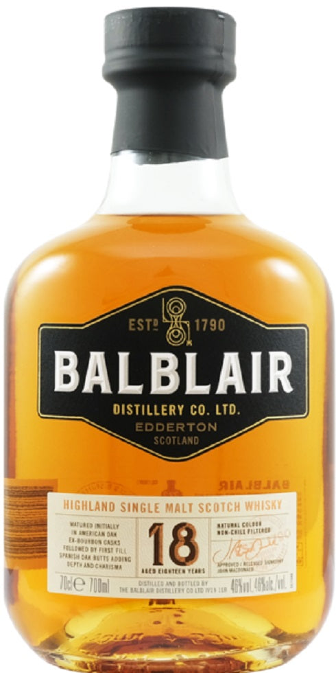 Balblair Scotch Single Malt 18 Year