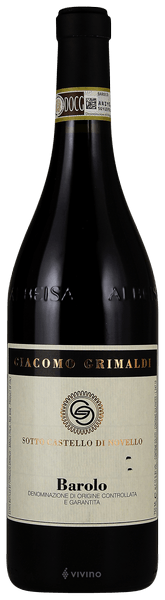 Barolo "Sotto il Castello", Giacomo Grimaldi 2018