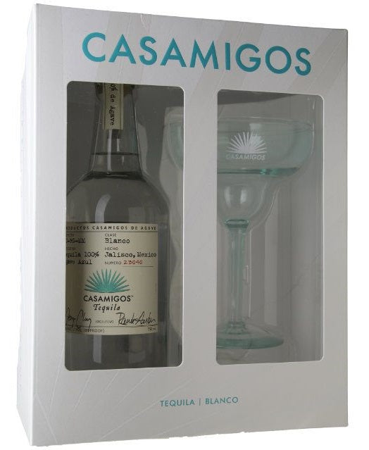 CASAMIGOS BLANCO TEQUILA W/MARGARITA GLS