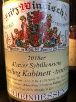Fritz Windisch Alzeyer Sybillenstein Riesling Kabinett Trocken 2018
