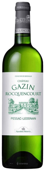 Chateau Gazin Rocquencourt Pessac-Leognan Blanc 2019