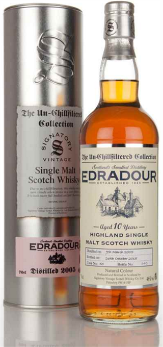 Edradour Scotch Single Malt 10 Year By Signatory 2022