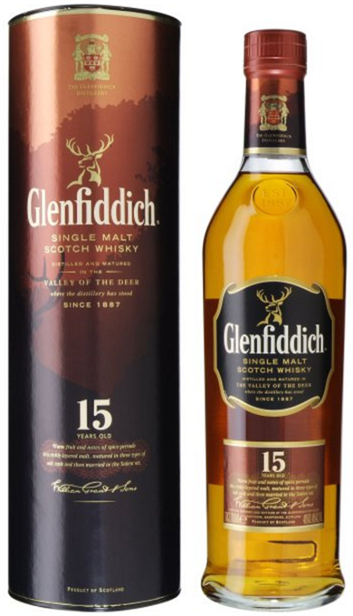 Glenfiddich Scotch Single Malt 15 Year Unique Solera Reserve