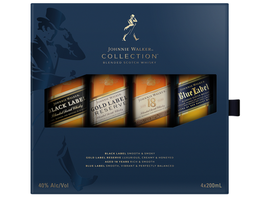 Johnnie Walker Collection 200Ml Gift 4 Pack