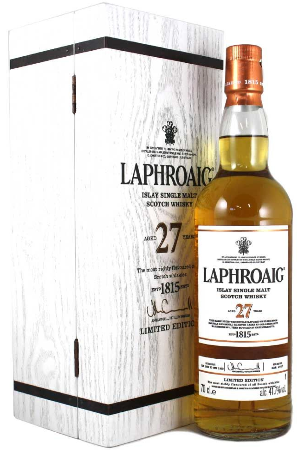 Laphroaig Single Malt Scotch 27 Year Old Double Matured Limited Edition