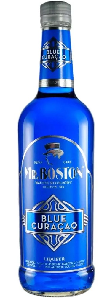 MR BOSTON BLUE CURACAO LIQUEUR