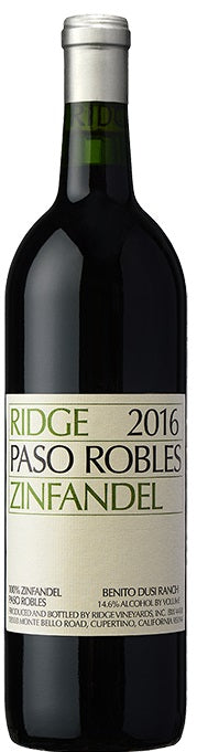 Ridge Zinfandel Paso Robles 2016