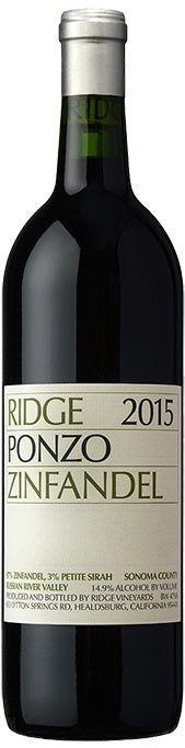 Ridge Zinfandel Ponzo 2015