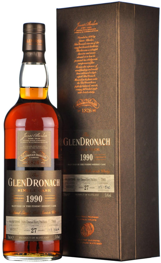 The Glendronach Scotch Single Malt 1990 27 Year Single Cask