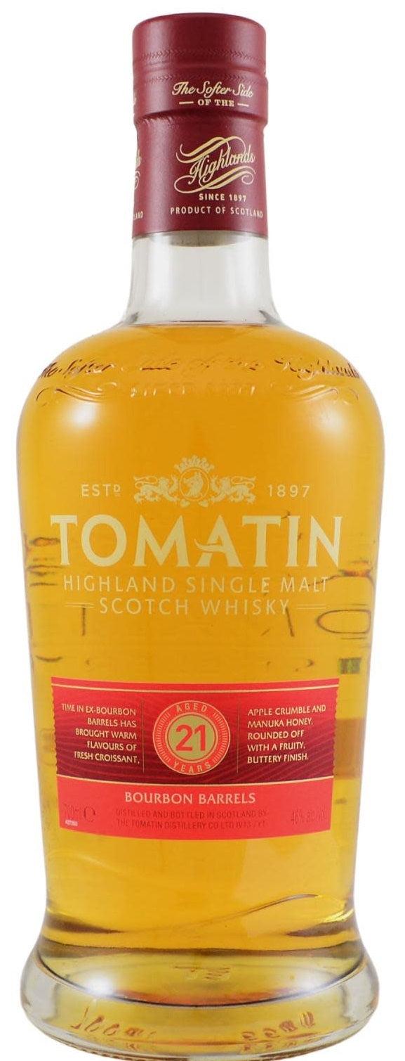 Tomatin Scotch Single Malt 21 Year Limited Edition Bourbon Barrels