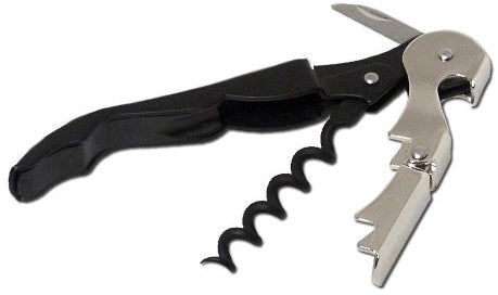Premium Wine Bottle Opener with Double Lever and Foil Cutter