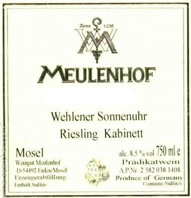 Wehlener Sonnenuhr Riesling Kabinett Feinherb, Meulenhof 2021