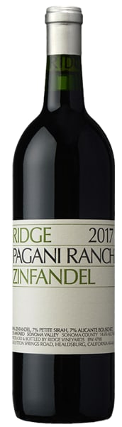 Ridge Vineyards Zinfandel Pagani Ranch 2018