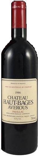 Chateau Haut-Bages Averous Pauillac 1986