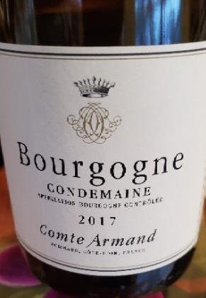 Comte Armand Bourgogne Blanc Condemaine 2017
